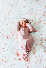 Load image into Gallery viewer, Newborn Ribbed Knotted Gown - Mauve
