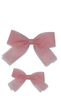 Load image into Gallery viewer, Blush Tulle Bow Clip-ELIVIA &amp; CO.
