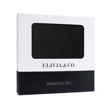Load image into Gallery viewer, Newborn Swaddle Set -Black-ELIVIA & CO.
