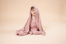 Load image into Gallery viewer, Newborn Swaddle Set - Ribbed Mauve