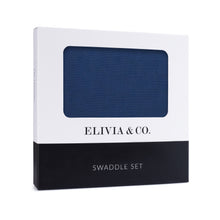 Load image into Gallery viewer, Newborn Swaddle Set - Ribbed Indigo