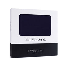 Load image into Gallery viewer, Newborn Swaddle Set - Navy-ELIVIA & CO.