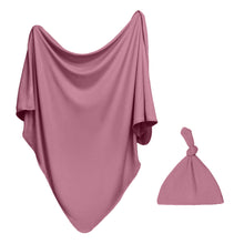 Load image into Gallery viewer, Newborn Swaddle Set - Ribbed Raspberry