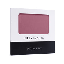 Load image into Gallery viewer, Newborn Swaddle Set - Ribbed Raspberry