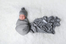 Load image into Gallery viewer, Newborn Swaddle Set - Gray-ELIVIA & CO.