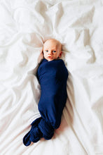 Load image into Gallery viewer, Newborn Swaddle Set - Navy-ELIVIA &amp; CO.
