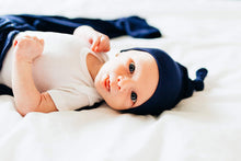 Load image into Gallery viewer, Newborn Swaddle Set - Navy-ELIVIA & CO.