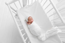 Load image into Gallery viewer, Newborn Swaddle Set - White-ELIVIA &amp; CO.
