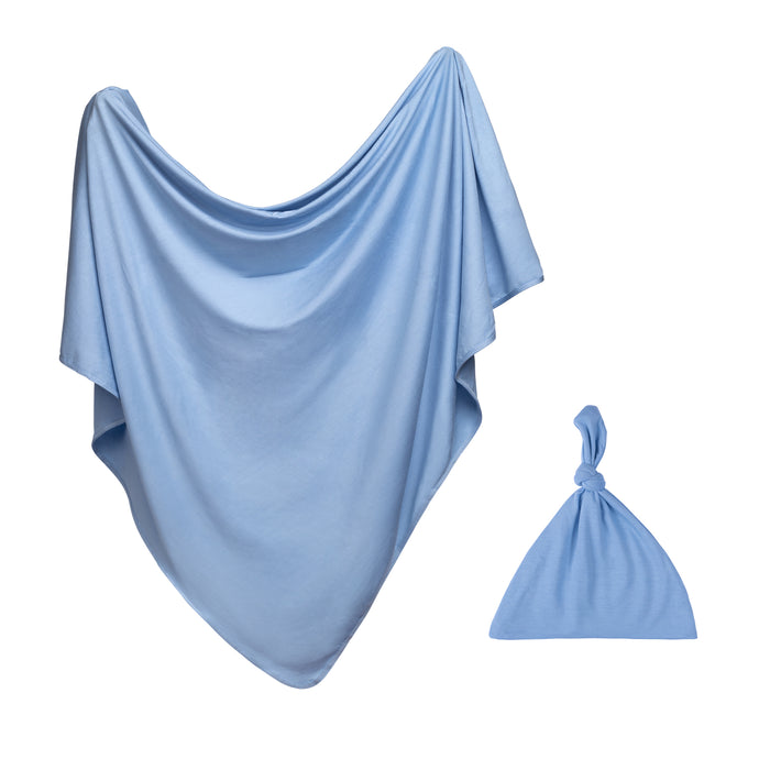 Newborn Swaddle Set - Baby Blue-ELIVIA & CO.