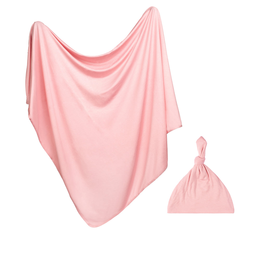 Newborn Swaddle Set - Baby Pink-ELIVIA & CO.