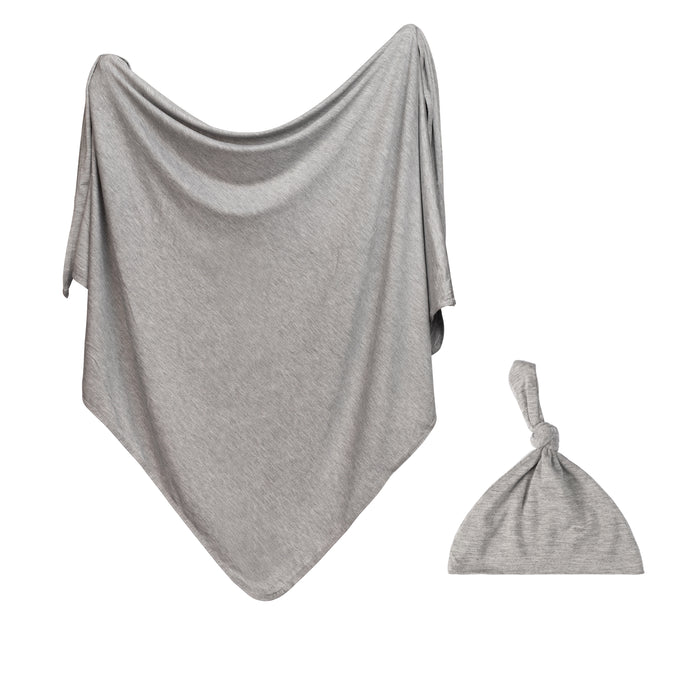 Newborn Swaddle Set - Gray-ELIVIA & CO.
