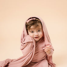 Load image into Gallery viewer, Newborn Swaddle Set - Ribbed Mauve
