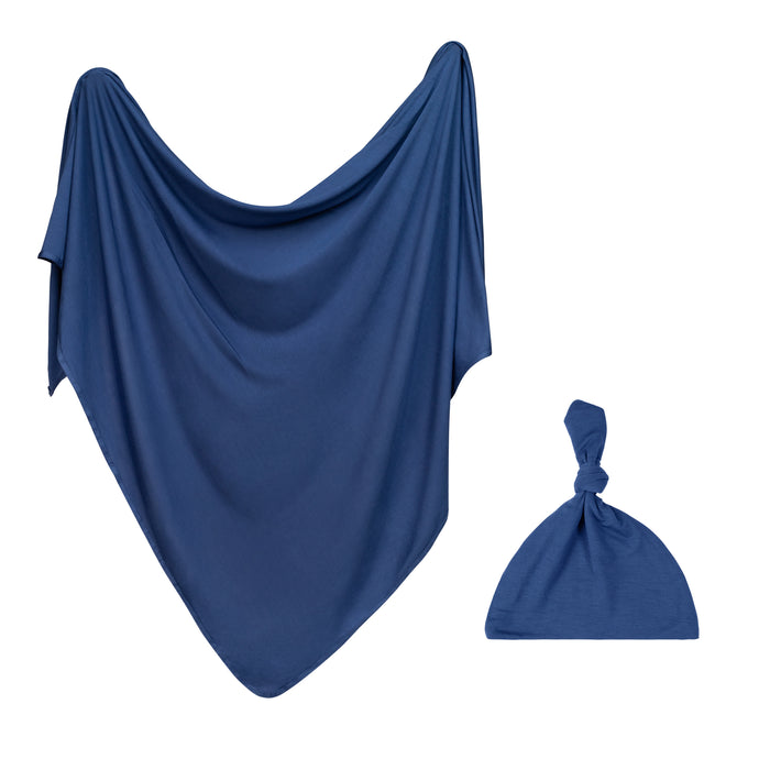 Newborn Swaddle Set - Indigo-ELIVIA & CO.