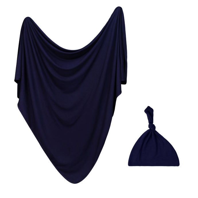 Newborn Swaddle Set - Navy-ELIVIA & CO.