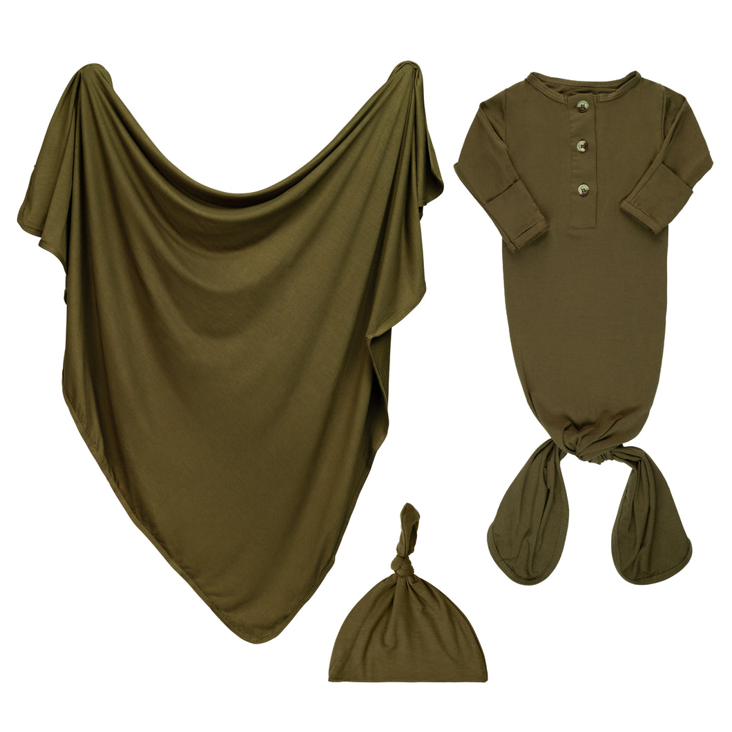 Newborn Swaddle Bundle - Olive-ELIVIA & CO.