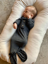 Load image into Gallery viewer, Newborn Knotted Gown - Heather Gray
